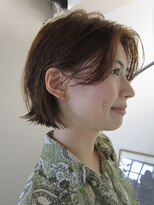 ナヌーク ダイカンヤマ(nanuk daikanyama) ボブパーマジンジャーオレンジくせ毛風パーマドライパーマ