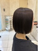 乾かすだけでまとまる艶ボブ