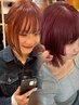 【胡花指名限定】カット+ブリーチなしダブルカラー+marbb