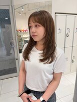 ステラ ヘア デザイン サロン(STELLA hair design salon)&nbsp;顔まわりアゴ下レイヤー　透明感ベージュブラウン　【杉若】