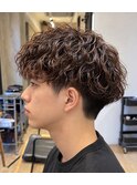 ツイストスパイラルパーマショートレイヤーマッシュツーブロック