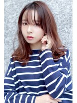 オーバーヘアー 枚方店(over hair)&nbsp;【La fith】 シースルーバング×ミディアムスタイル