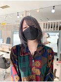 ■ マッシュウルフ　ブルーシルバー　黒染め活かして