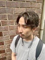 ニット 銀座(knit)&nbsp;メンズパーマ×センターパート【knit 銀座　荒柄ノエル】