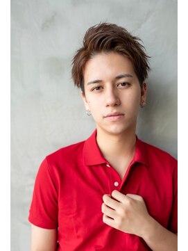 メゾンバイハバナ(maison by HAVANA) メンズビジネスツーブロックかき上げバング束感ショートマッシュ