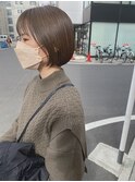 20代30代40代ミニボブオリーブアッシュ透明感小顔ブリーチなし