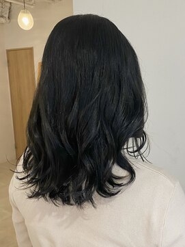 リリィ ヘアデザイン(LiLy hair design) Lilyセミロング/ダークグレーカラー