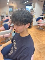 グート ヘアーメイク(gut HAIR MAKE) メンズ 波巻きウルフ 波巻きパーマ マッシュウルフ