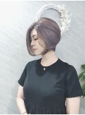かきあげ前下がりレイヤーボブ