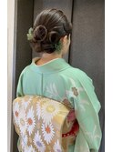 【ママさんのお宮参りに♪】カールシニヨン