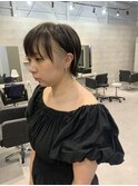ミディアム20代30代40代イメチェンフルバング似合わせカット美髪
