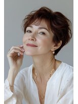 アヴァンス プロデュース バイ エガオ 大阪梅田店(AVANCE. PRODUCED by EGAO)&nbsp;大人の女性に似合うショートカット+パーマ【40代50代60代髪型】