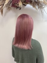 シルエット 美容室&nbsp;ピンク　ブリーチカラー　八戸　20代30代40代