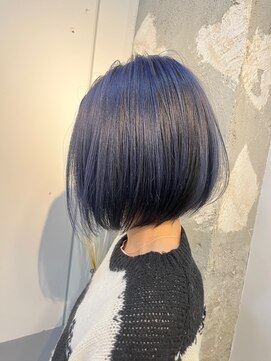 ラム(L'am) ショート/ボブ/アンブレラカラー/ネイビー/ブラック/高松