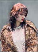 ミディアムロング顔周りレイヤー韓国ヘア美髪_F0818