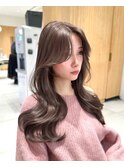 韓国ヘア　2wayバング  レイヤーカット くびれヘア  顔周り