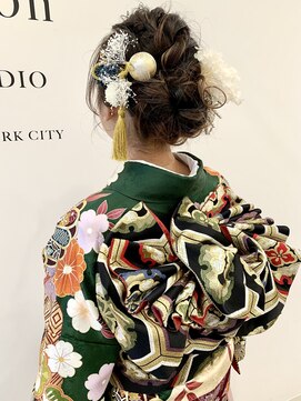 ゼストソエル(ZEST soell) 二十歳の集い 成人式 振袖 アップスタイル【立川soell水島】