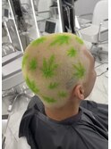 buzz cut hair dye design