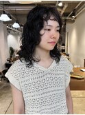 【sayaca】ウェーブミディアムレイヤーパーマニュアンスパーマ