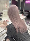 くびれヘアアプリコットオレンジハイライトカラーブルーカラー