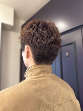 メンズショート学生ブラウンカラー