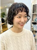 大人レイヤーボブ/パーマ/20代30代