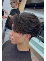 フィフスパーク(fifth PARK) 渋谷men'sセンターパートfifthフェザーパーマメンズパーマ毛流れ