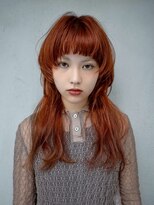 ギークス(GEEKS)&nbsp;【GEEKS渋谷】マッシュウルフ/ハッシュカット/オレンジ/レイヤー