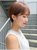 くびれショート/ショートボブ/ひし形/耳かけショート/前髪あり
