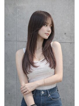 アグ ヘアー ロジェット 松本桐店(Agu hair rojet) チェリーピンク×ワンカールローレイヤー