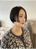 ハンサムショート黒髪ショートボブラインショート
