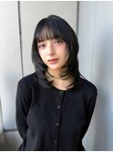 顔周りレイヤー/ミディアムレイヤー/顔まわりレイヤー