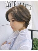 広尾　西麻布　ショートヘア　白髪染め　ヘアマニキュア　40代