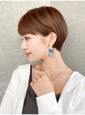 ハンサムショート/丸みショートボブ/20代30代40代50代/顔周り