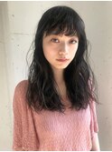 学生限定　直毛黒髪にエアウェーブで外国人のくせ毛風パーマ