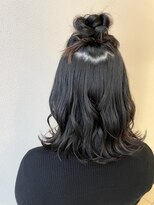 オウルヘアー(Owl hair)&nbsp;★切りっぱなしミディアム×お団子アレンジ★