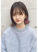 #インナーカラー#外ハネボブ#インナーカラーピンク