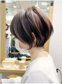30代40代50代・大人ショートボブ・白髪ぼかし・小顔カットBISA