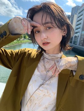 アヴァンスアンス 広島袋町店(AVANCE.ens) ボブウルフ×黒髪