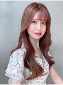 大人可愛いロングレイヤー_チェリーブラウンフェミニン_9293