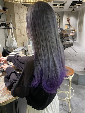 ロリム(RorriM) ダブルカラー シルバー グラデーションカラー バイオレット