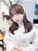 顔周りレイヤー韓国ヘア美髪ロング_F0512