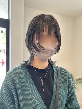 ヘアサロン エスプリ(hair salon esprit) ミディアムウルフ／インナーグリーン