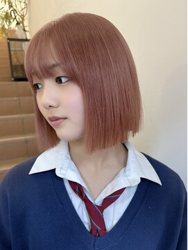 サンク 原宿 表参道(cinq) 切りっぱなしボブ長めボブナチュラルボブ結べるボブ前下がりボブ