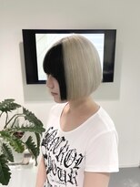 レフ(LEF)&nbsp;ホワイトブロンド×ブラック/ケアブリーチ/デザインカラー