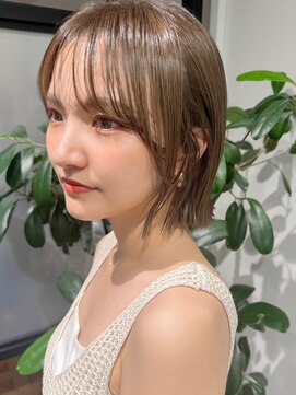 エストアール フクオカ 福岡博多店(est-r. Fukuoka) ボブ/オリーブベージュ/アディクシーカラー/福岡美容室