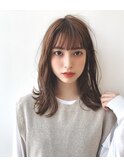 シースルーバングナチュラルロブ  20代30代40代くびれヘア