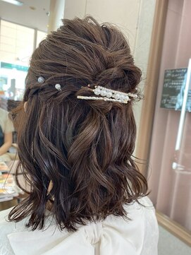 エイム ヘアメイク 横川店(eim HAIR MAKE) ゆるふわハーフアップ
