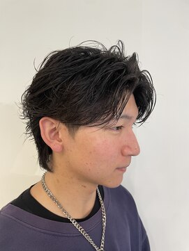 ニアウ 伊勢崎連取店(Niau) メンズマッシュウルフシャドウパーマメンズパーマ