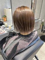 クレール(Clair)&nbsp;【Clair雲山】外はねボブ×ブリーチなしミルクティーベージュ
